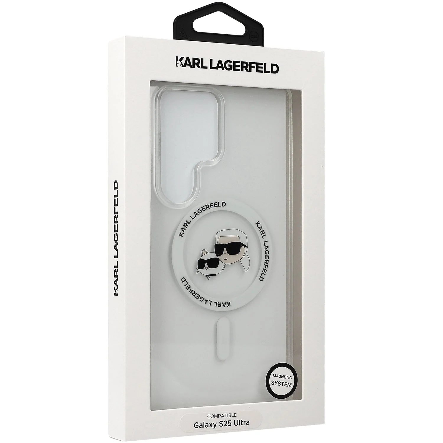 Handyhülle für Galaxy S25 Ultra, Karl Lagerfeld Button Karl&Choupette Heads mit MagSafe, Transluzent mit Weiß - Image 8
