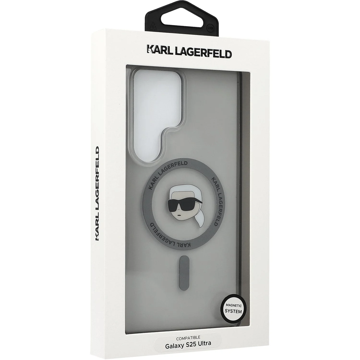 Handyhülle für Galaxy S25 Ultra, Karl Lagerfeld Button Karl Head Printed Logo mit MagSafe, Durchscheinend-Grau - Image 8