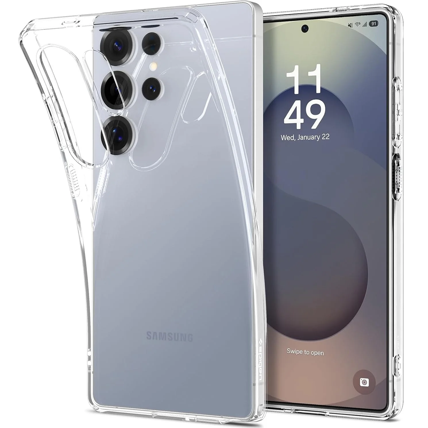 Handyhülle für Galaxy S25 Ultra, Spigen Liquid Crystal, Transparent