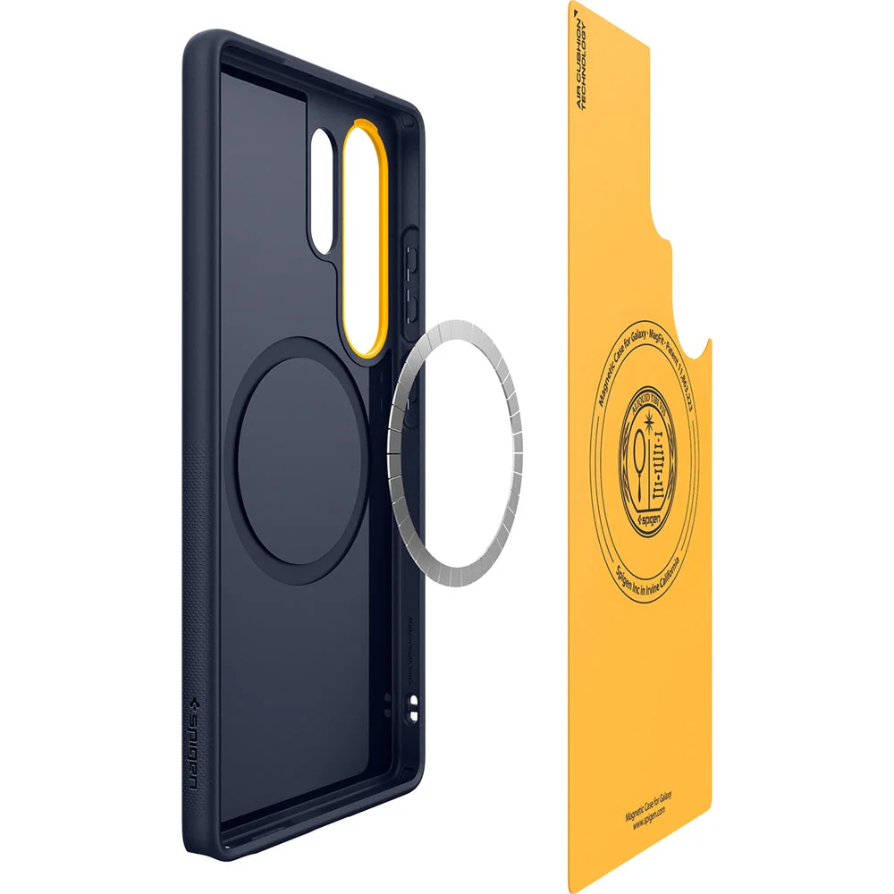 Handyhülle für Galaxy S25 Ultra, Spigen Nano Pop Mag mit MagSafe, Dunkelblau und Gelb - Image 13