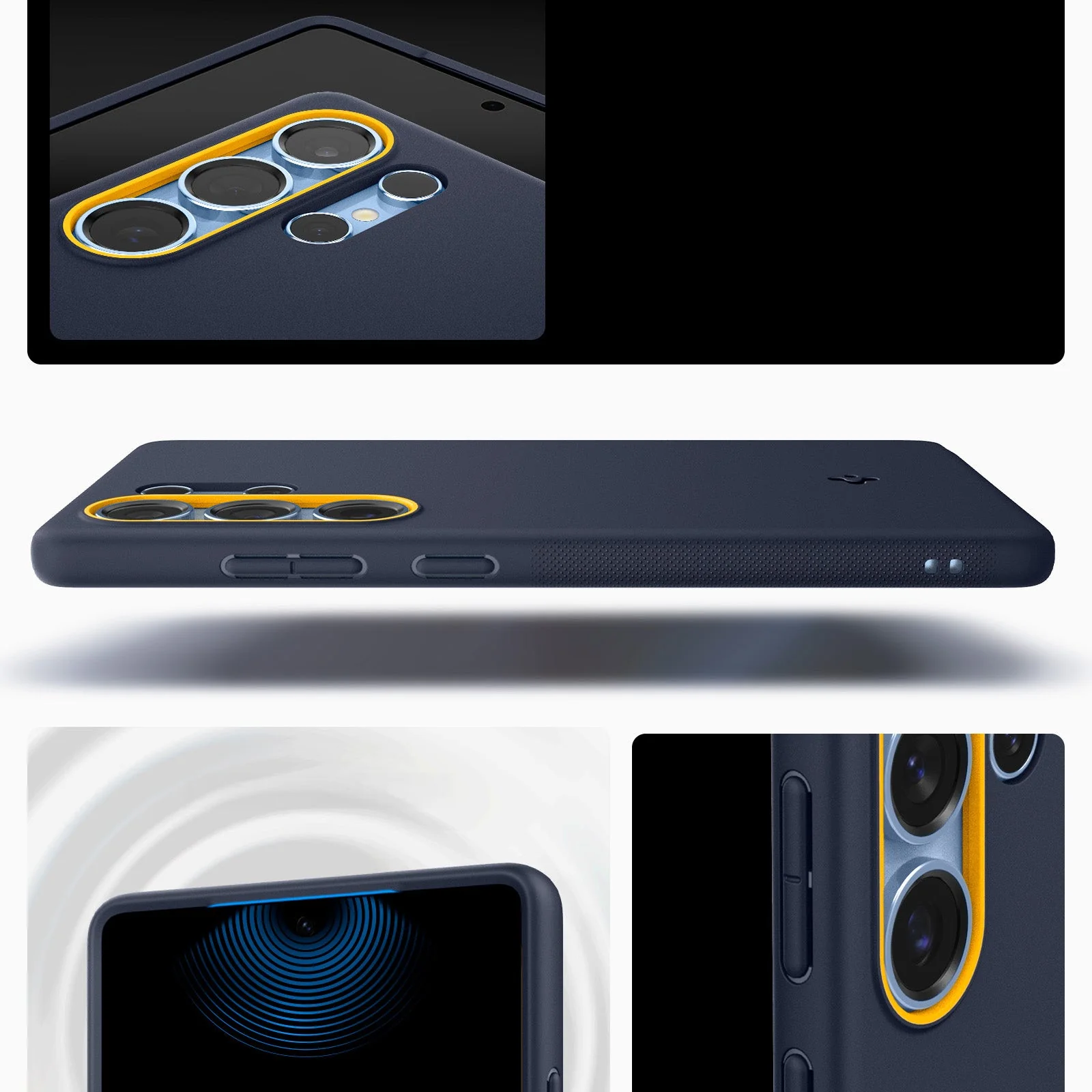 Handyhülle für Galaxy S25 Ultra, Spigen Nano Pop Mag mit MagSafe, Dunkelblau und Gelb - Image 8