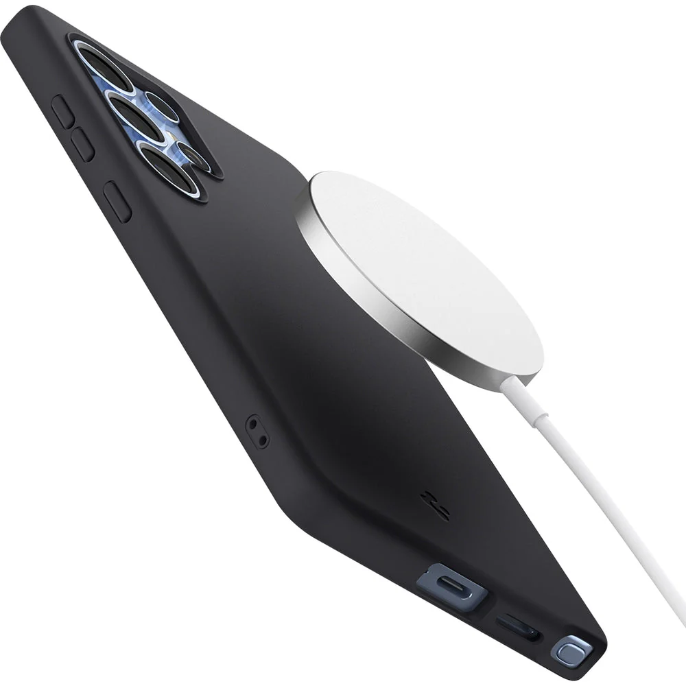 Handyhülle für Galaxy S25 Ultra, Spigen Silicone Fit Mag mit MagSafe, Schwarz - Image 9
