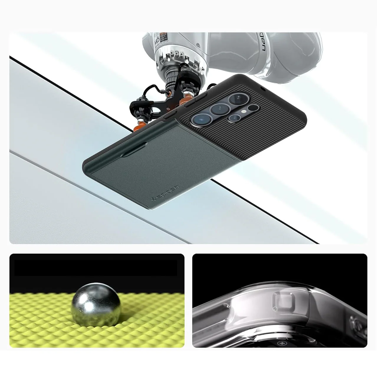 Handyhülle für Galaxy S25 Ultra, Spigen Slim Armor CS, Grün - Image 13