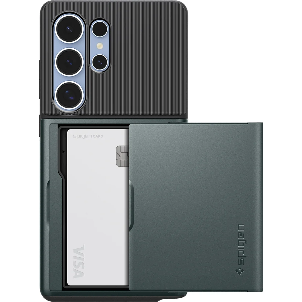 Handyhülle für Galaxy S25 Ultra, Spigen Slim Armor CS, Grün - Image 2