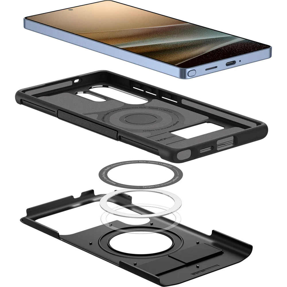 Handyhülle für Galaxy S25 Ultra, Spigen Slim Armor Mag mit MagSafe, Schwarz - Image 2
