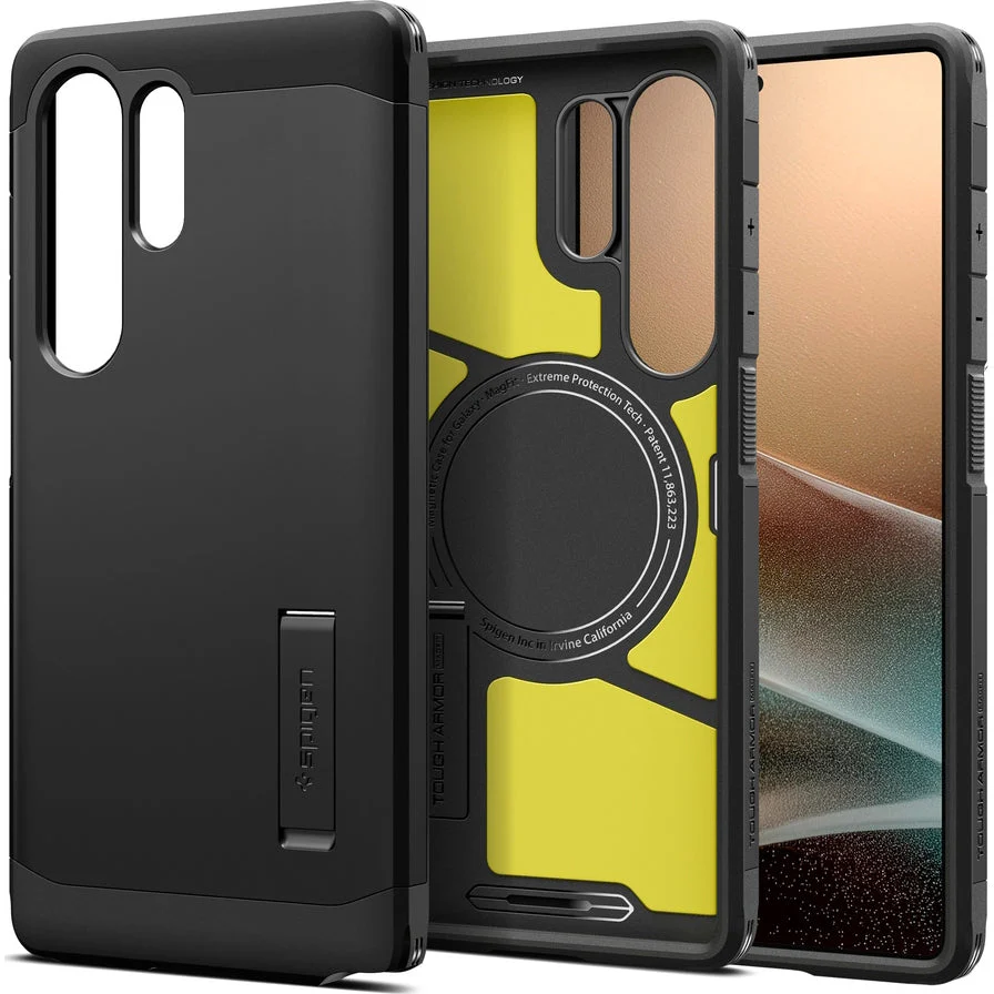 Handyhülle für Galaxy S25 Ultra, Spigen Tough Armor Mag mit MagSafe, Schwarz - Image 10