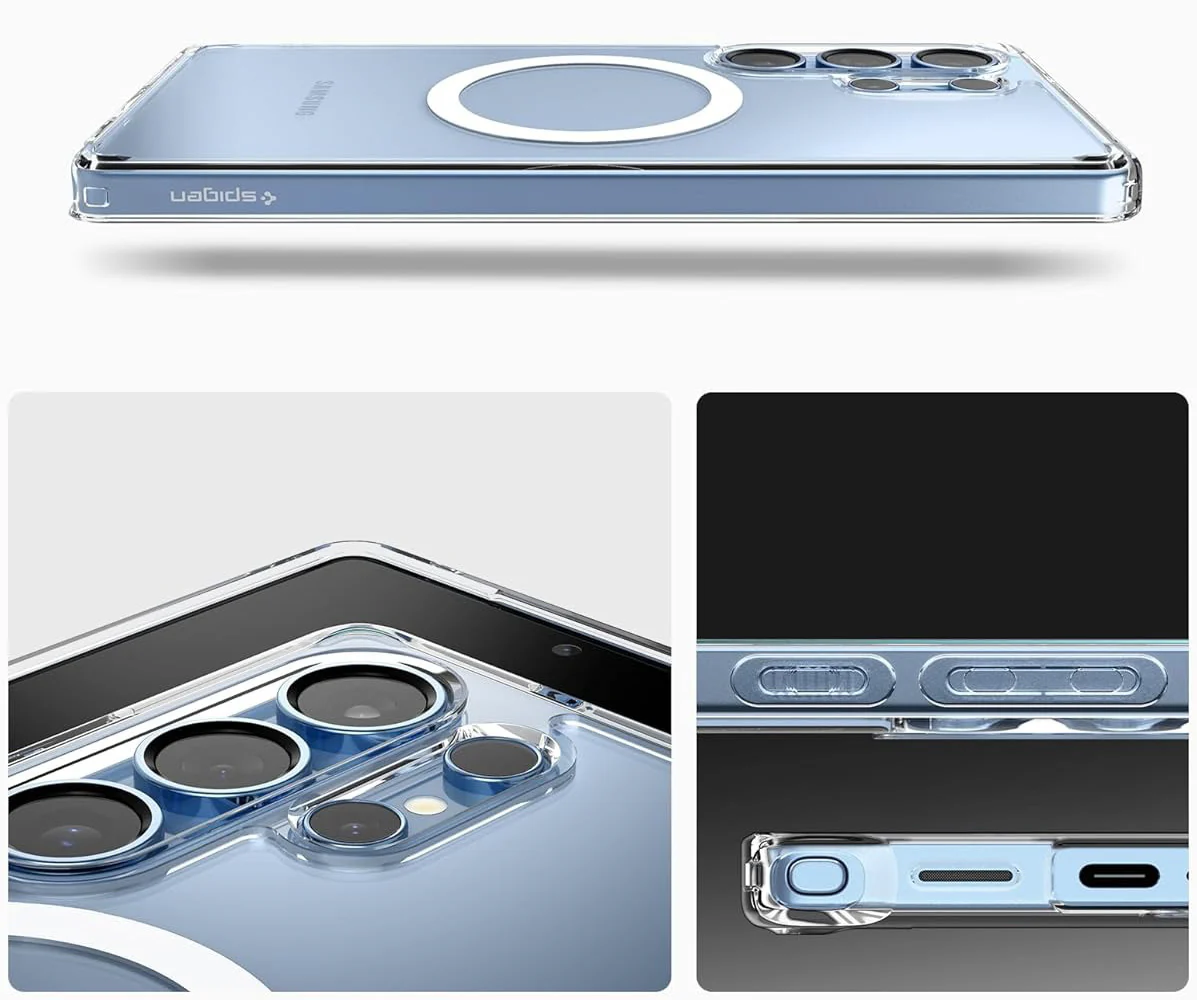 Handyhülle für Galaxy S25 Ultra, Spigen Ultra Hybrid Mag mit MagSafe, Transparent-Weiß - Image 12