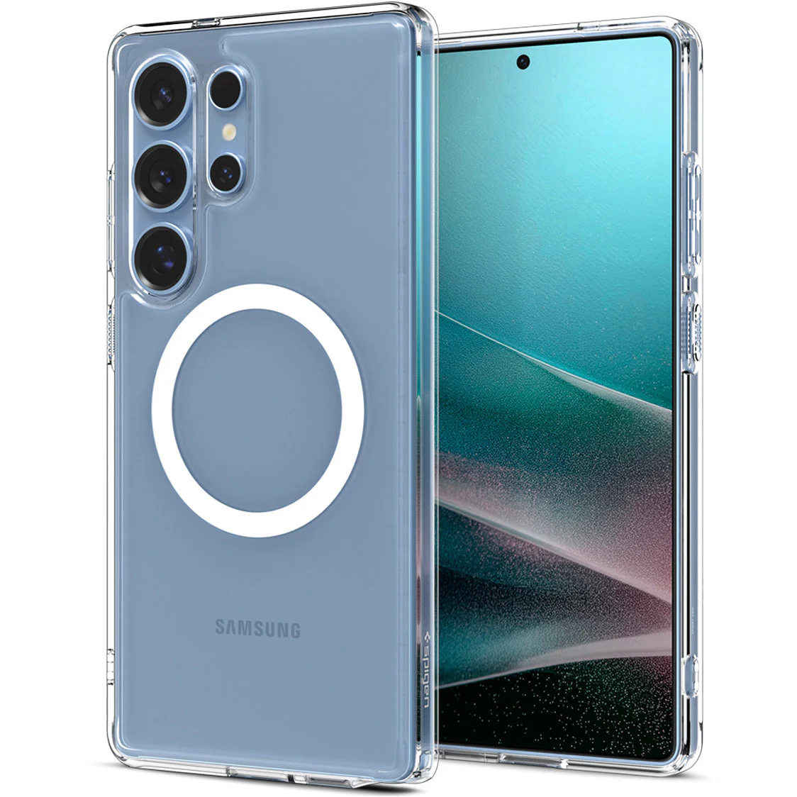 Handyhülle für Galaxy S25 Ultra, Spigen Ultra Hybrid Mag mit MagSafe, Transparent-Weiß - Image 7