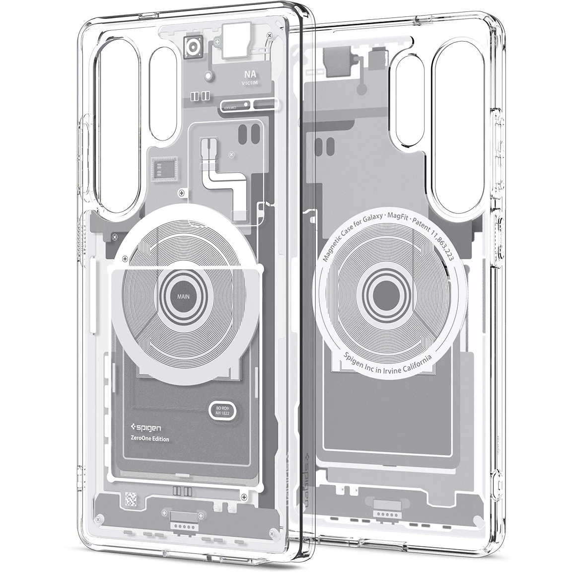 Handyhülle für Galaxy S25 Ultra, Spigen Ultra Hybrid Mag mit MagSafe, Weiß-Grau (Zero One) - Image 11