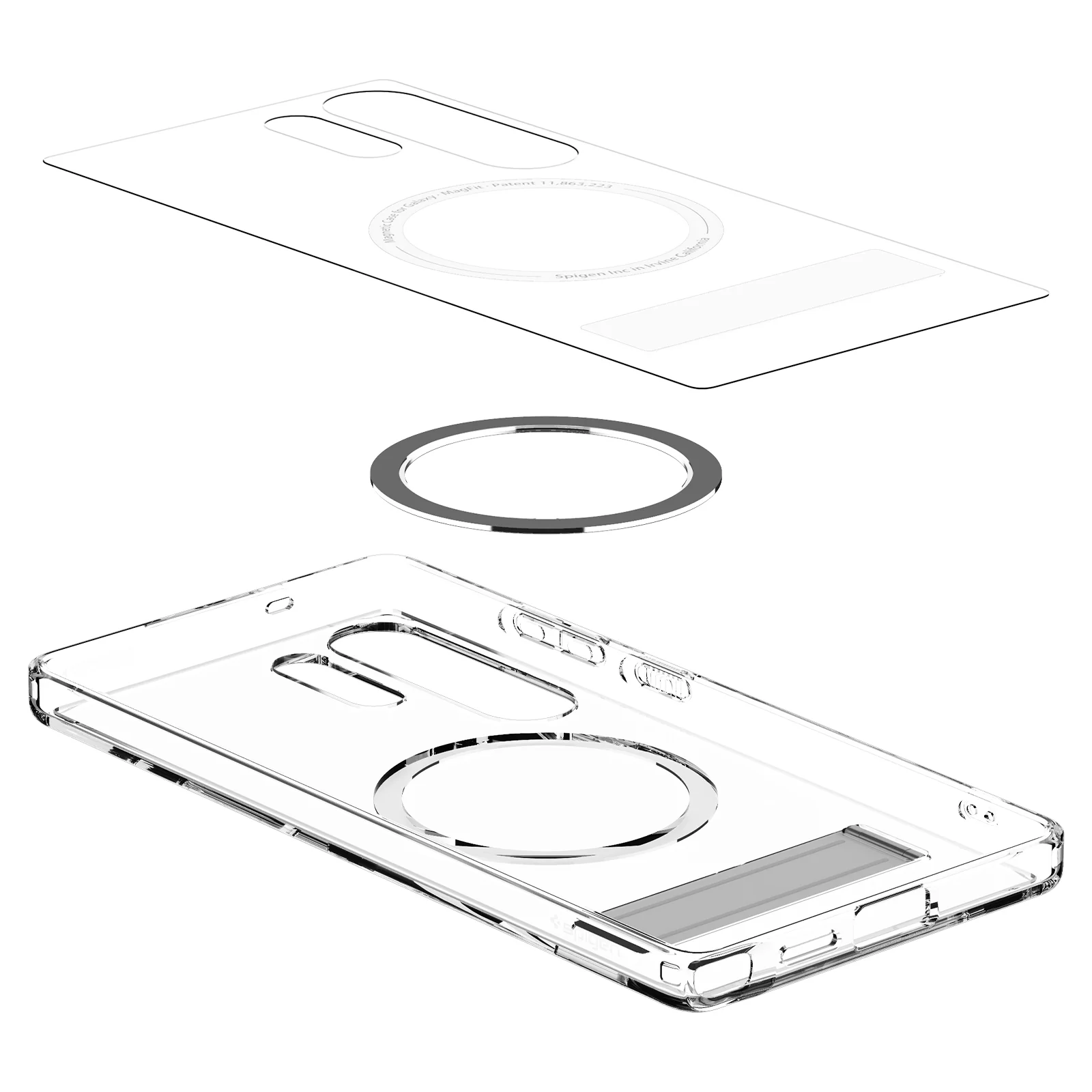Handyhülle für Galaxy S25 Ultra, Spigen Ultra Hybrid S Mag mit MagSafe, Transparent-Weiß - Image 12