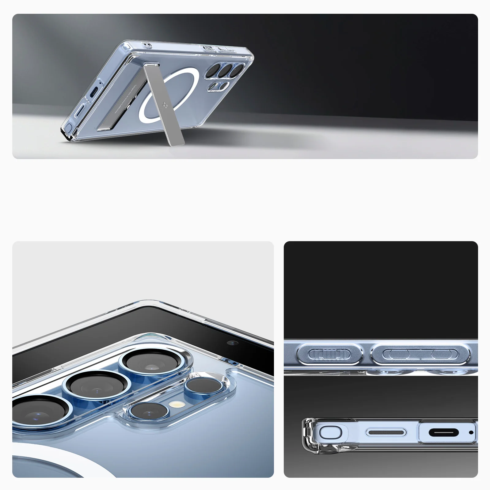 Handyhülle für Galaxy S25 Ultra, Spigen Ultra Hybrid S Mag mit MagSafe, Transparent-Weiß - Image 14