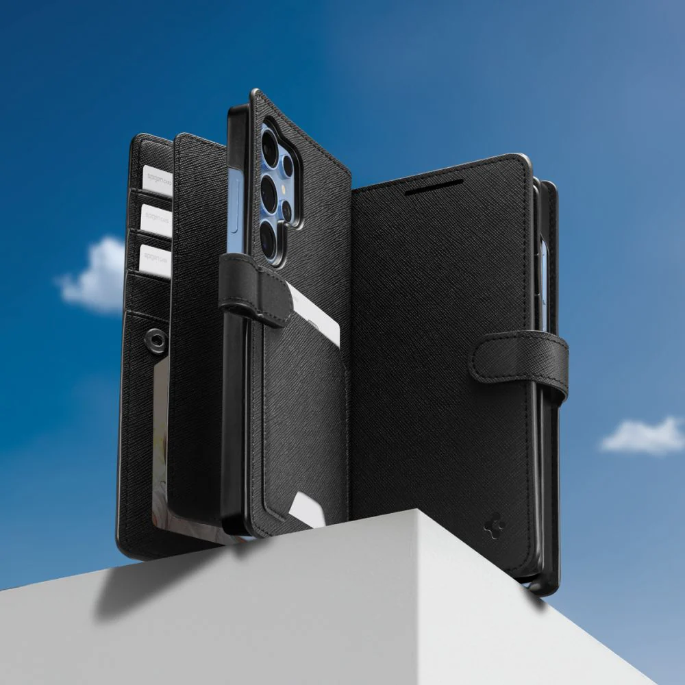 Handyhülle für Galaxy S25 Ultra, Spigen Wallet "S", Schwarz - Image 11