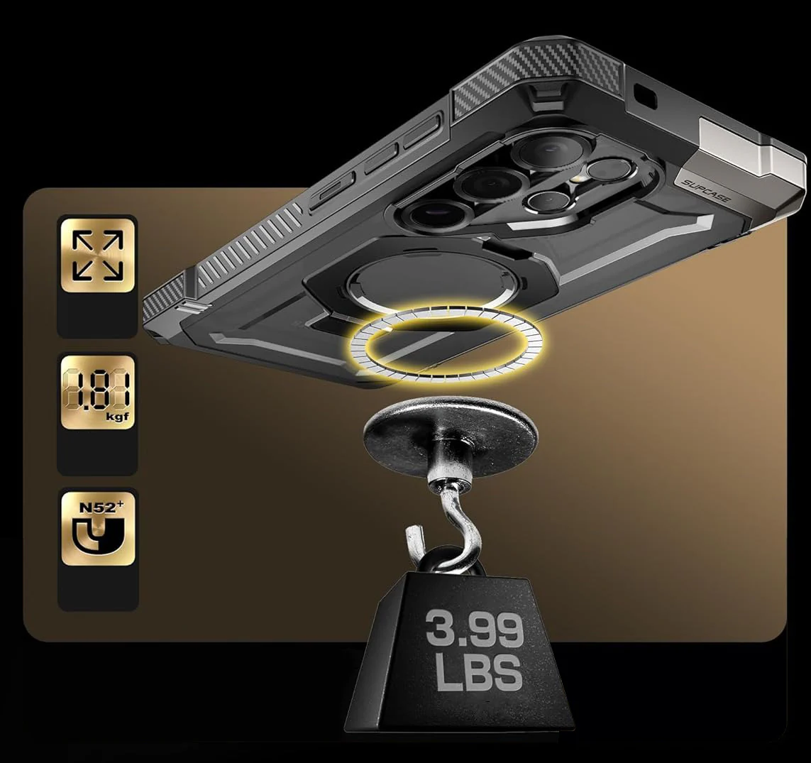 Handyhülle für Galaxy S25 Ultra, Supcase UB Grip Mag mit MagSafe, Schwarz-Transparent - Image 9