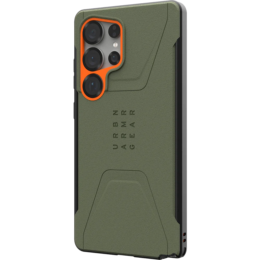 Handyhülle für Galaxy S25 Ultra, Urban Armor Gear Civilian Magnet, Grün mit Orange - Image 2