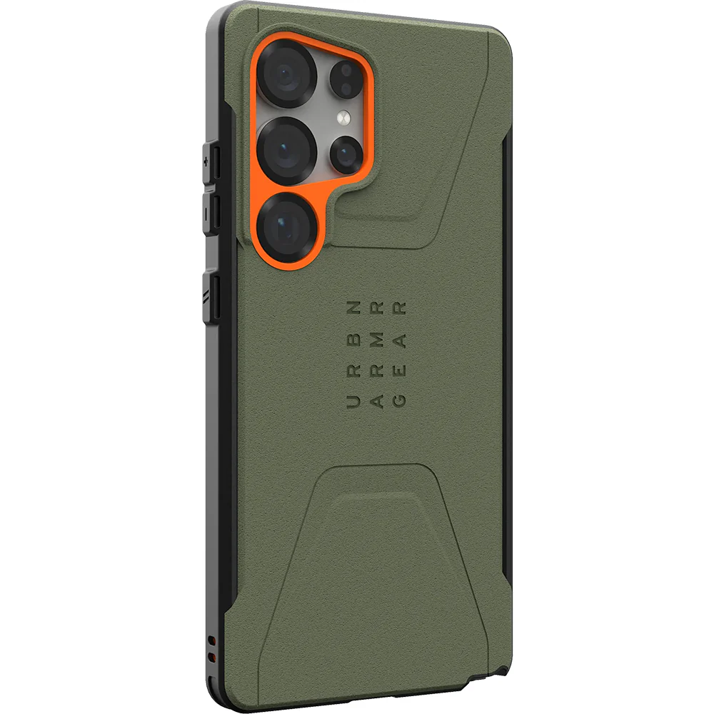 Handyhülle für Galaxy S25 Ultra, Urban Armor Gear Civilian Magnet, Grün mit Orange - Image 3