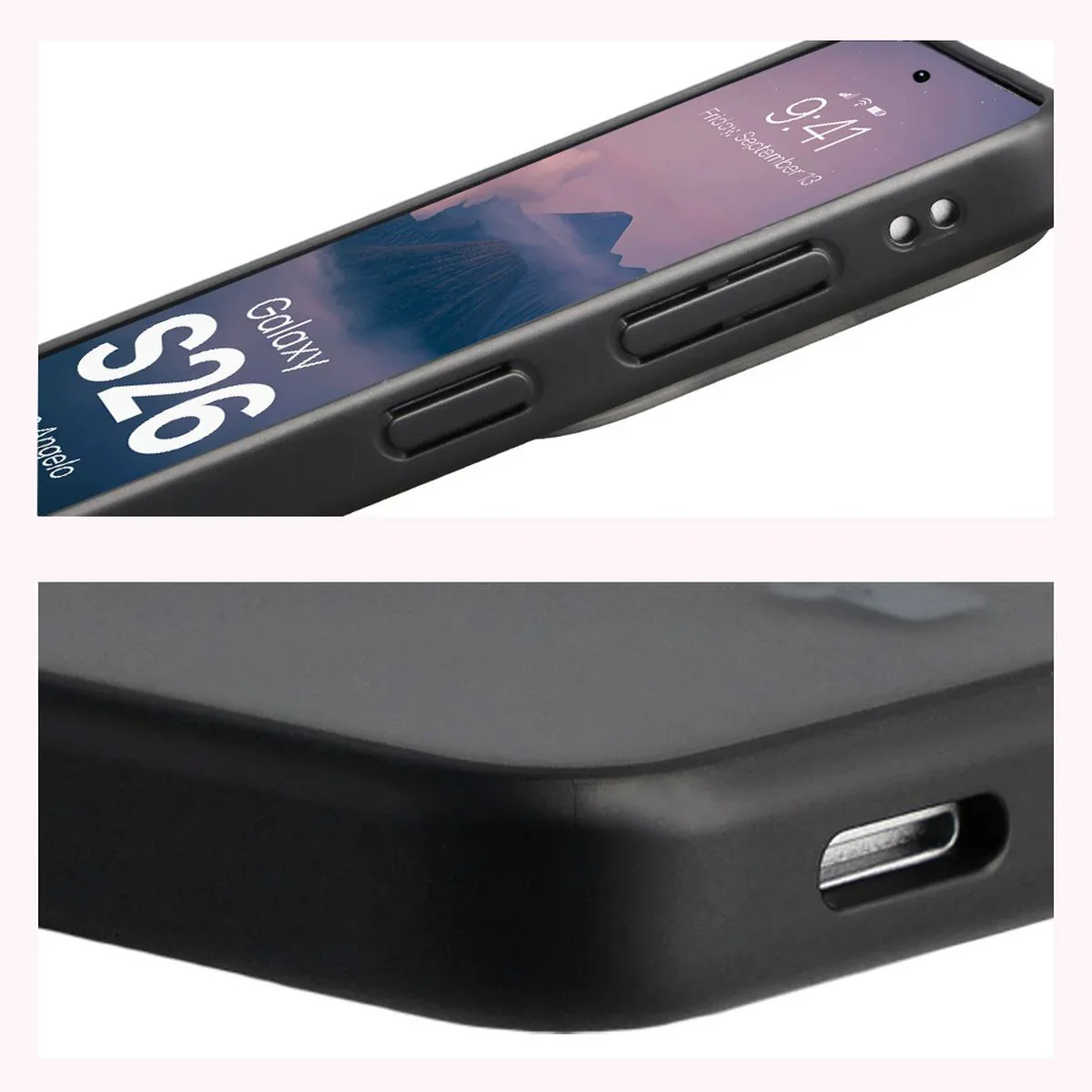 Handyhülle für Galaxy S26, Bizon Case Angelo, Getönte mit schwarzem Rahmen - Image 4