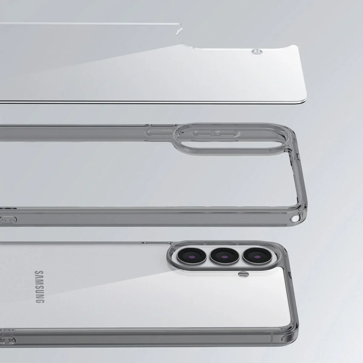 Handyhülle für Galaxy S26, Bizon Case Halo, Getönt-Schwarz - Image 3
