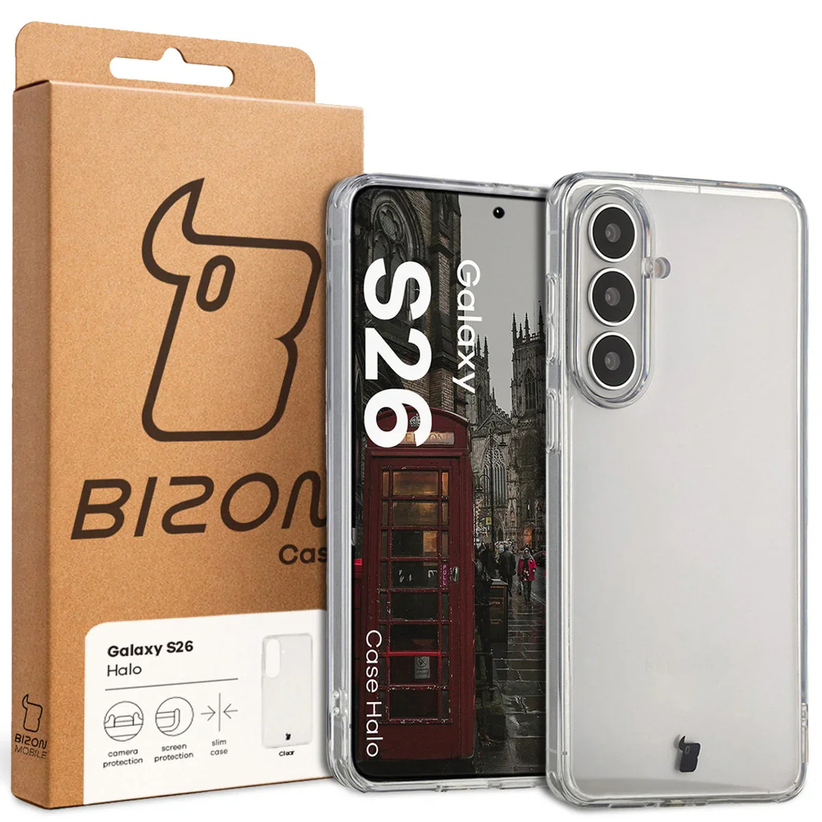 Handyhülle für Galaxy S26, Bizon Case Halo, Transparent - Image 7