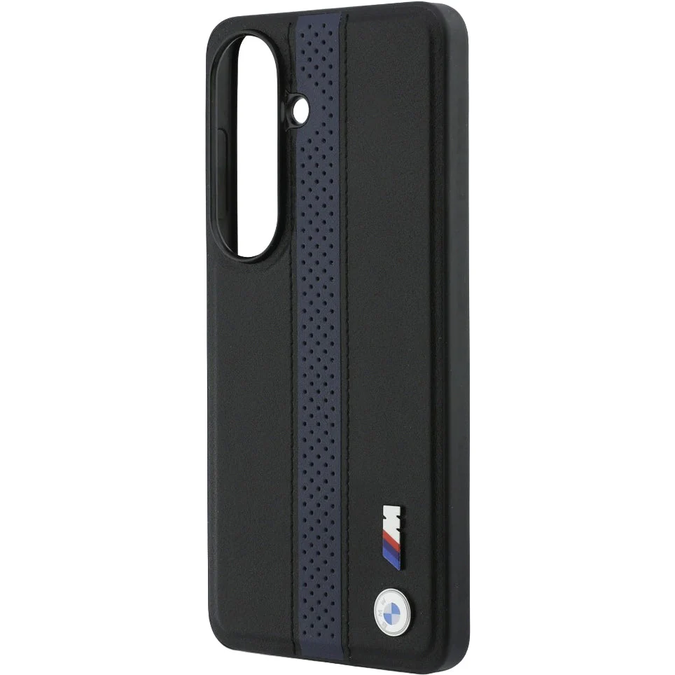 Handyhülle für Galaxy S26, BMW Hardcase Leather mit MagSafe, Schwarz mit dunkelblauem Streifen - Image 7
