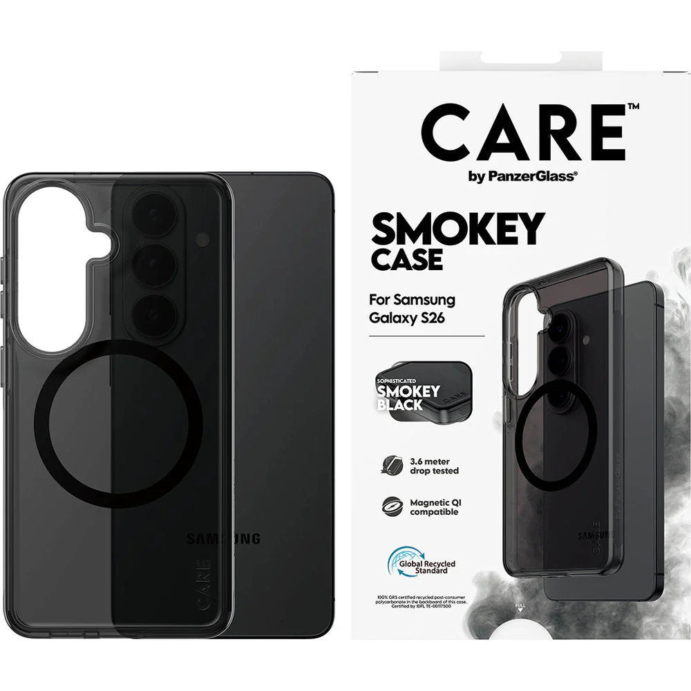 Handyhülle für Galaxy S26, CARE by PanzerGlass Smokey Case mit MagSafe, Rauchfarben - Image 3