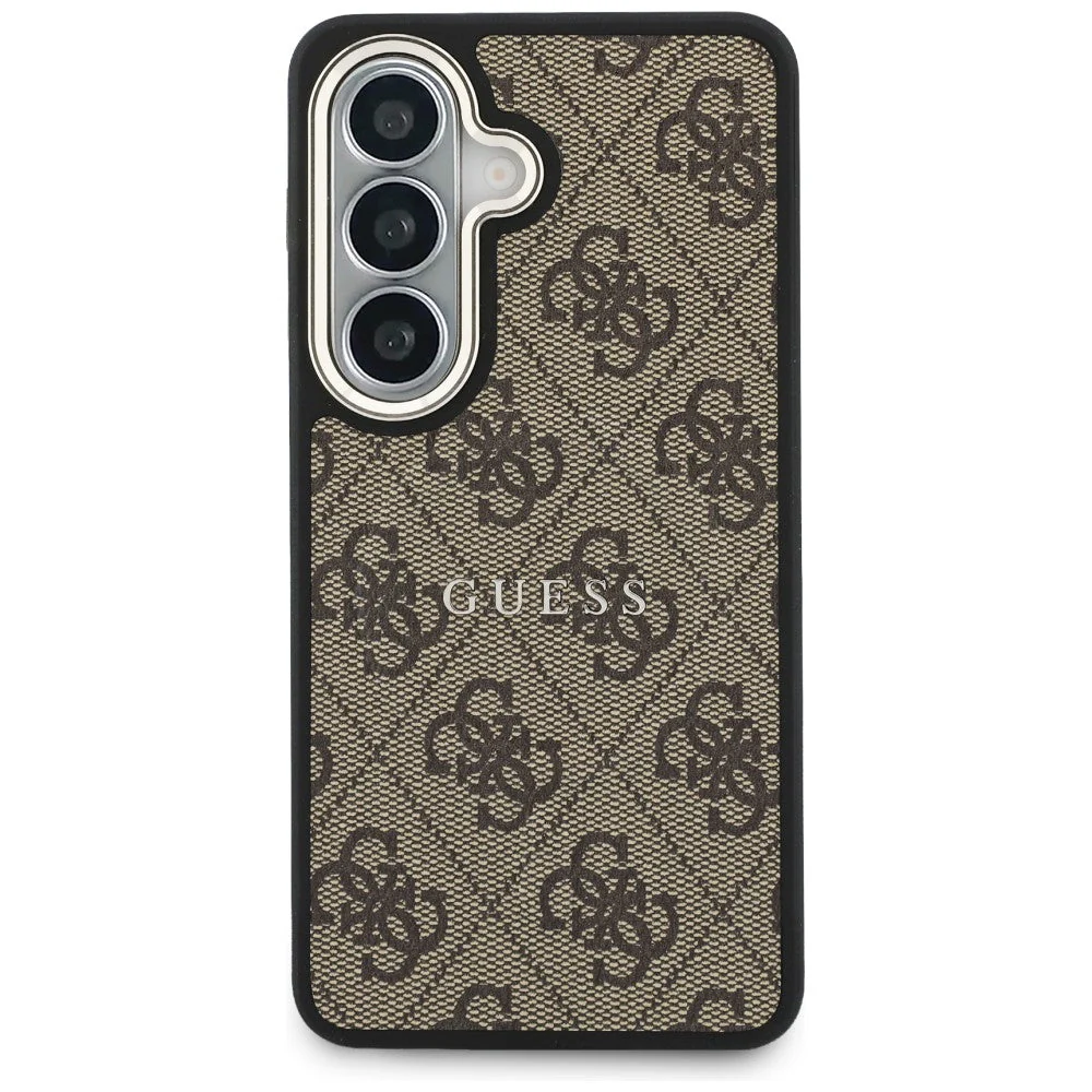 Handyhülle für Galaxy S26, Guess Hardcase Leather Logo MagSafe, Braun mit Classic Logo Guess - Image 3