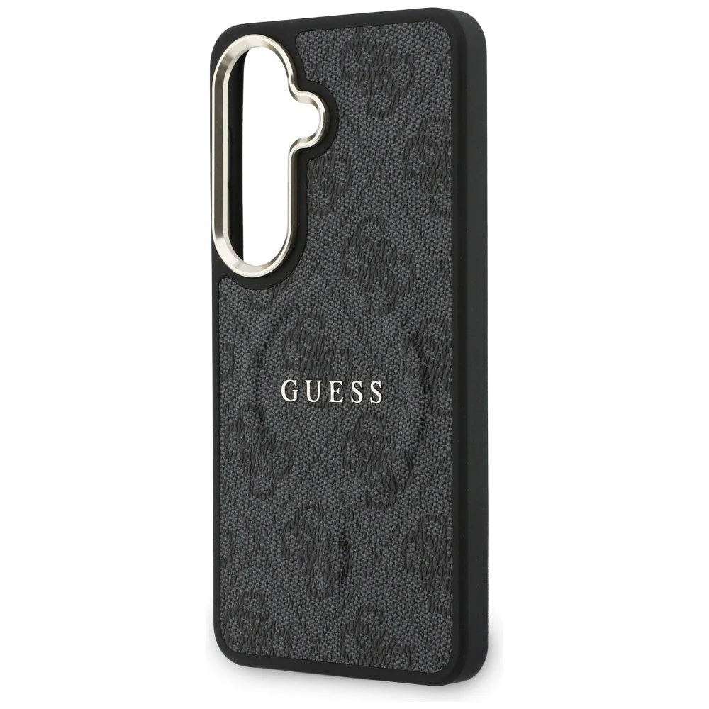 Handyhülle für Galaxy S26, Guess Hardcase Leather Logo MagSafe, Schwarz mit Classic Logo Guess - Image 6