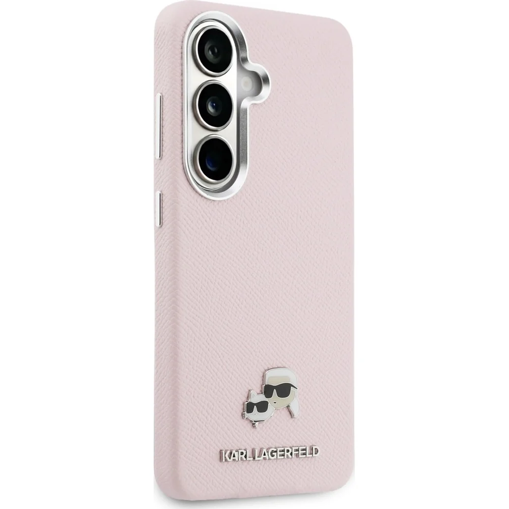 Handyhülle für Galaxy S26, Karl Lagerfeld Saffiano Full Wrapped MagSafe, Rosa mit Karl Lagerfeld und seiner Katze Choupette - Image 4