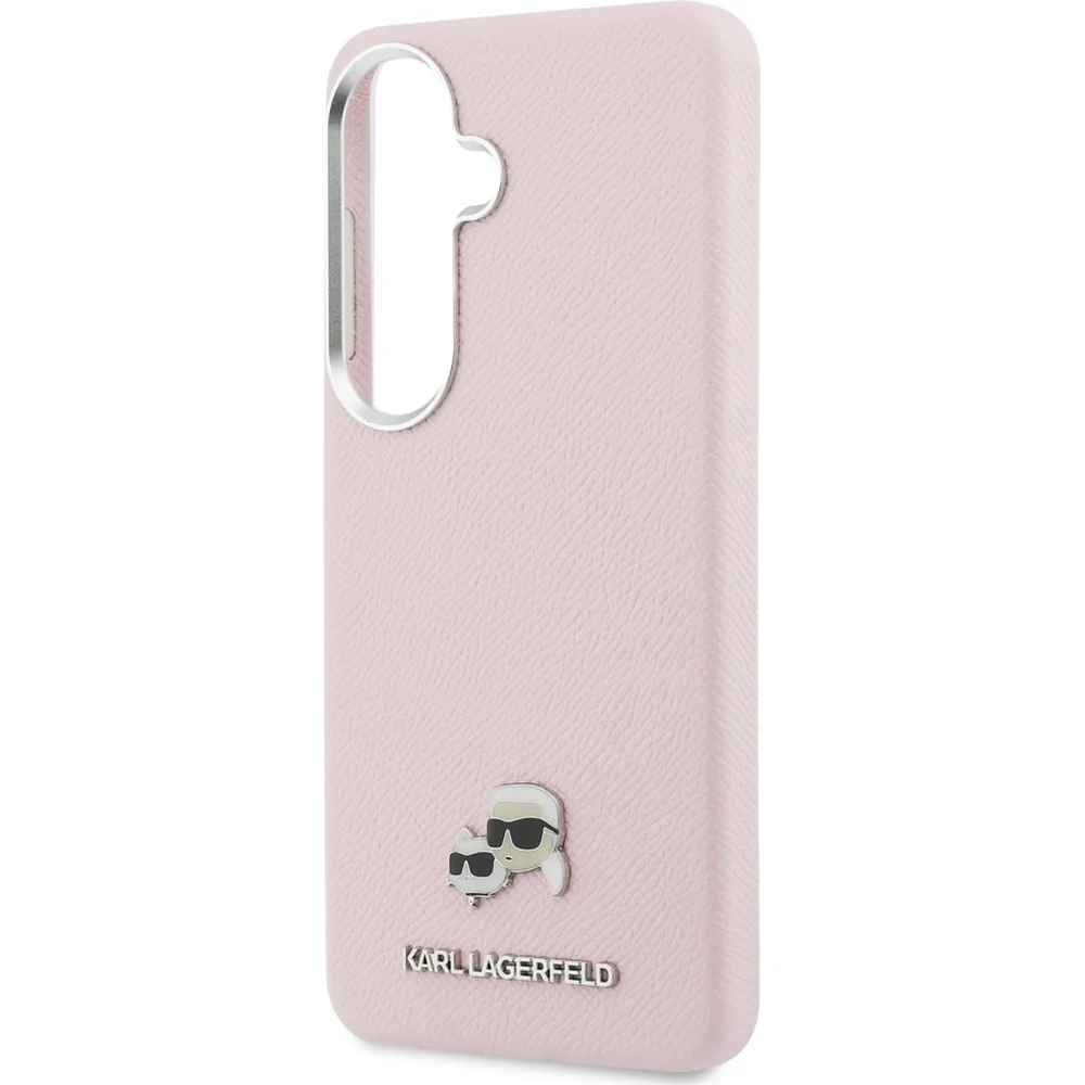 Handyhülle für Galaxy S26, Karl Lagerfeld Saffiano Full Wrapped MagSafe, Rosa mit Karl Lagerfeld und seiner Katze Choupette - Image 6