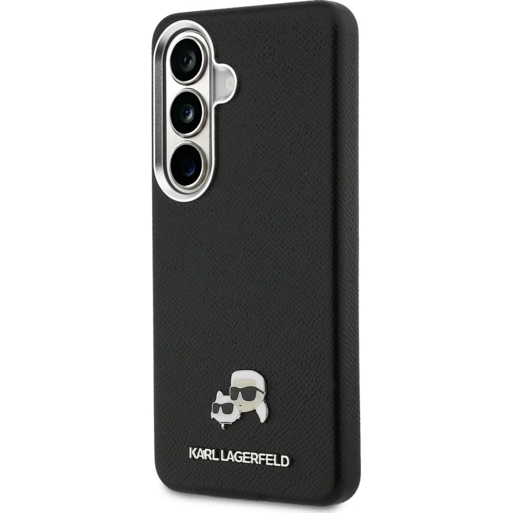 Handyhülle für Galaxy S26, Karl Lagerfeld Saffiano Full Wrapped MagSafe, Schwarze mit Karl Lagerfeld und seiner Katze Choupette - Image 2