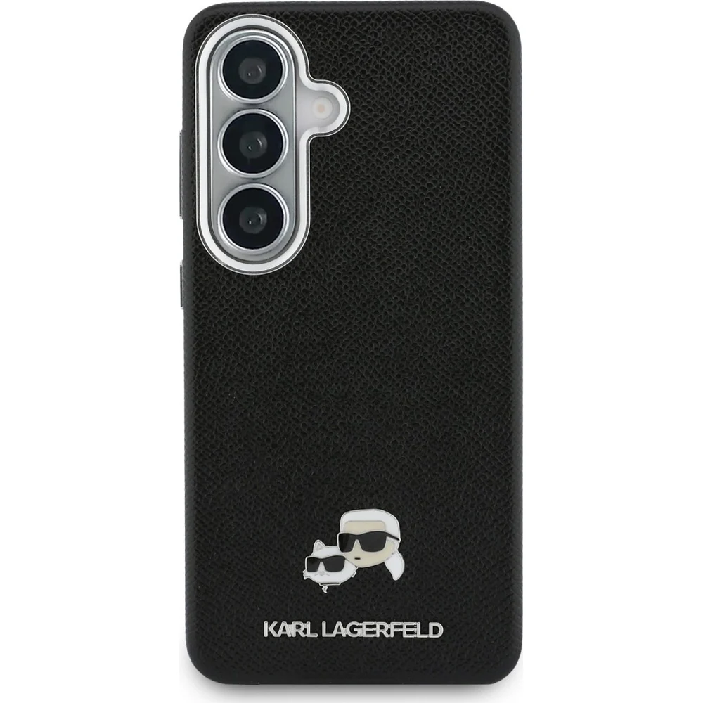 Handyhülle für Galaxy S26, Karl Lagerfeld Saffiano Full Wrapped MagSafe, Schwarze mit Karl Lagerfeld und seiner Katze Choupette - Image 3