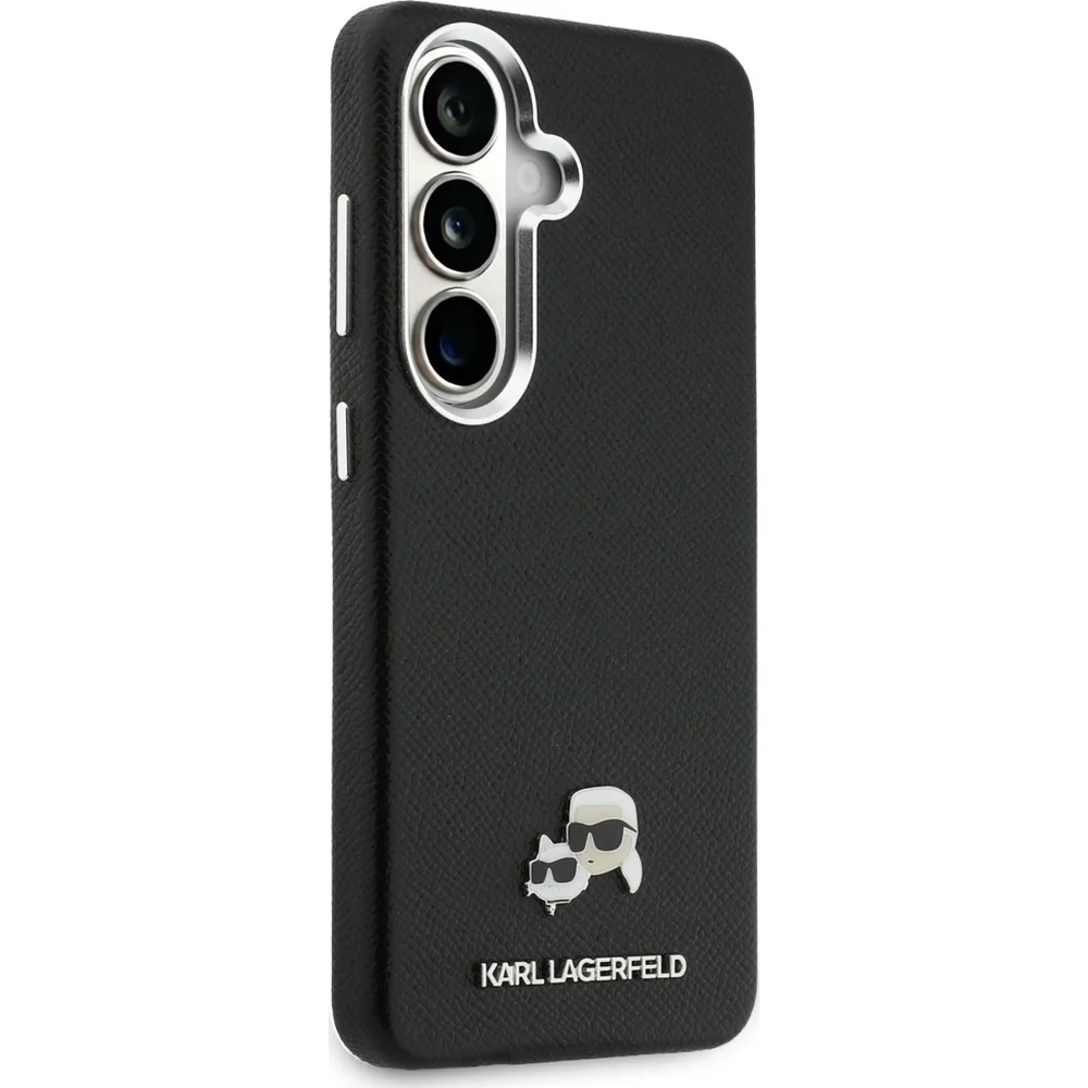 Handyhülle für Galaxy S26, Karl Lagerfeld Saffiano Full Wrapped MagSafe, Schwarze mit Karl Lagerfeld und seiner Katze Choupette - Image 4