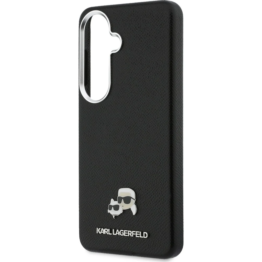 Handyhülle für Galaxy S26, Karl Lagerfeld Saffiano Full Wrapped MagSafe, Schwarze mit Karl Lagerfeld und seiner Katze Choupette - Image 6