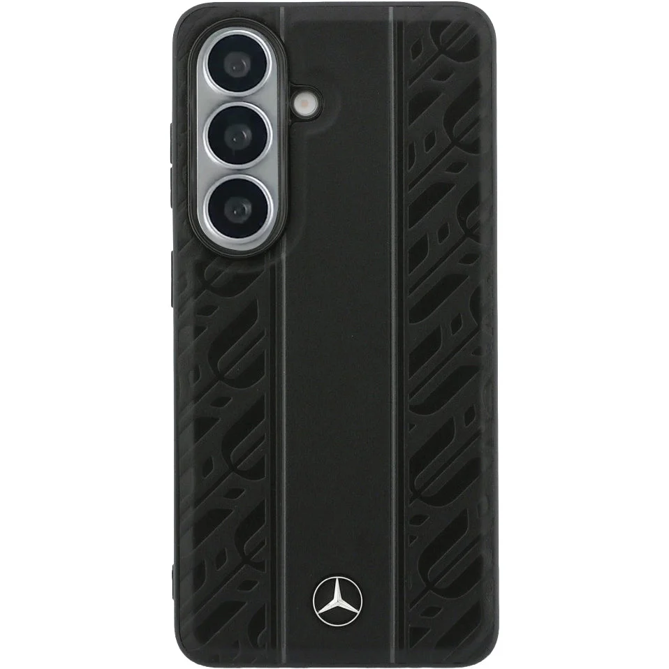Handyhülle für Galaxy S26, Mercedes-Benz Leather Laurel Leaves Stripes mit MagSafe, Schwarz - Image 4