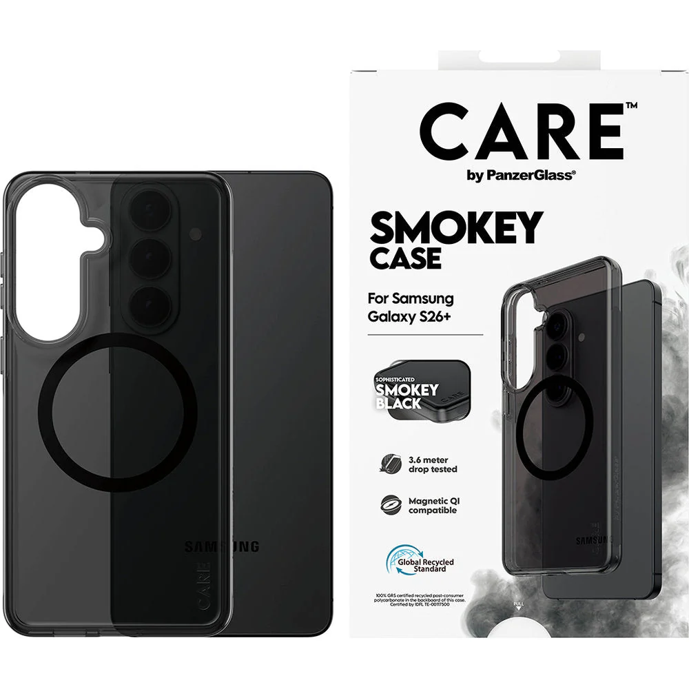 Handyhülle für Galaxy S26 Plus, CARE by PanzerGlass Smokey Case mit MagSafe, Rauchfarben - Image 3