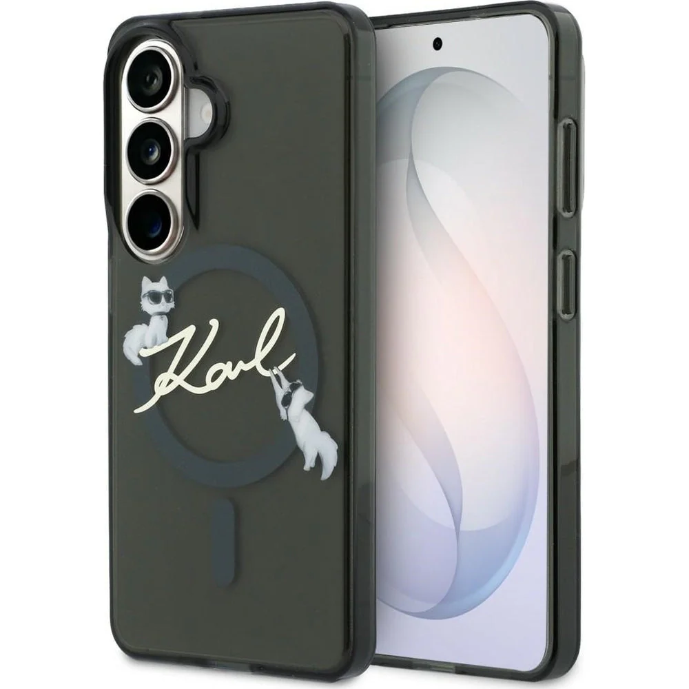 Handyhülle für Galaxy S26 Plus, Karl Lagerfeld IML Print MagSafe, Rauchig mit der Katze Choupette