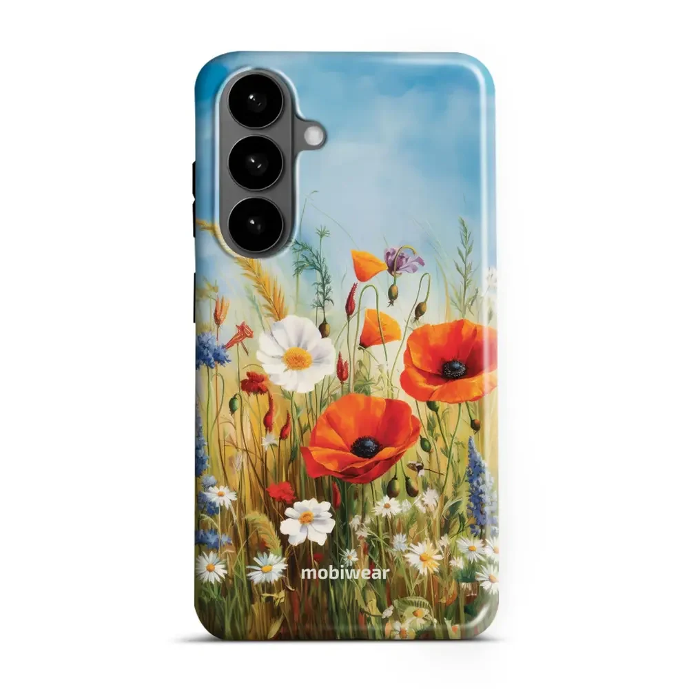 Handyhülle für Galaxy S26 Plus, Mobiwear Elite Pro, Wiesenblumen