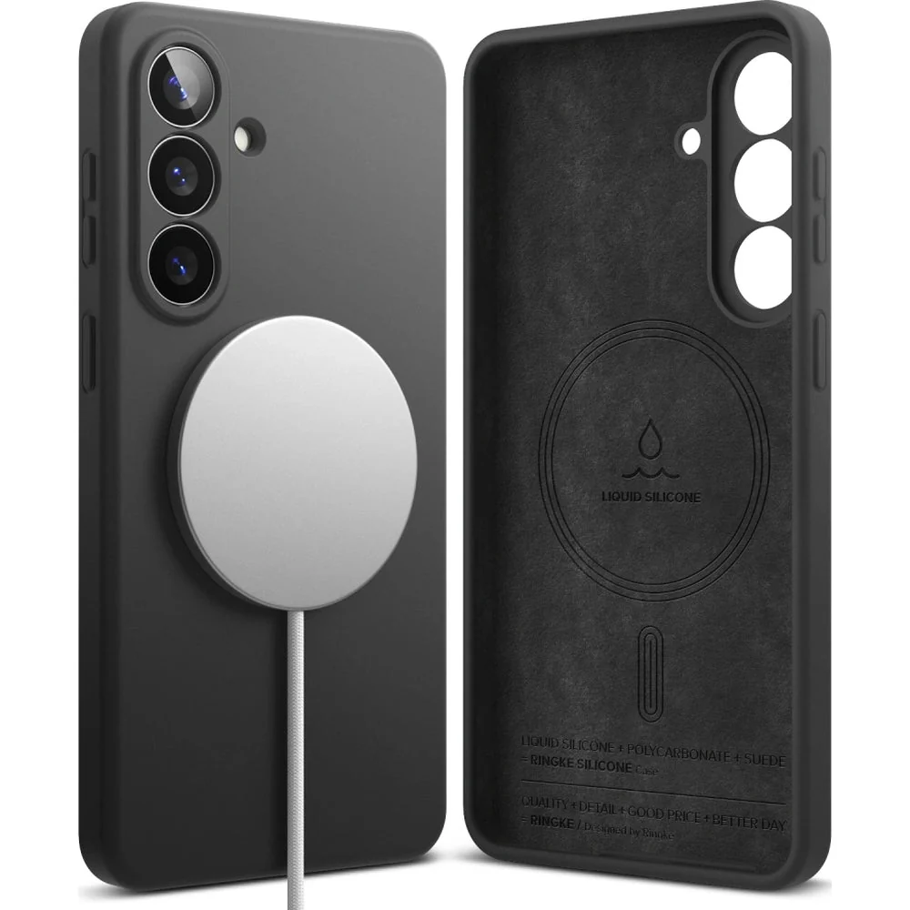 Handyhülle für Galaxy S26 Plus, Ringke Silicone Magnetic mit MagSafe, Schwarz - Image 2