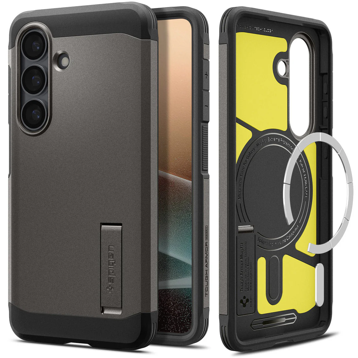 Handyhülle für Galaxy S26 Plus, Spigen Tough Armor Mag mit MagSafe, Grau