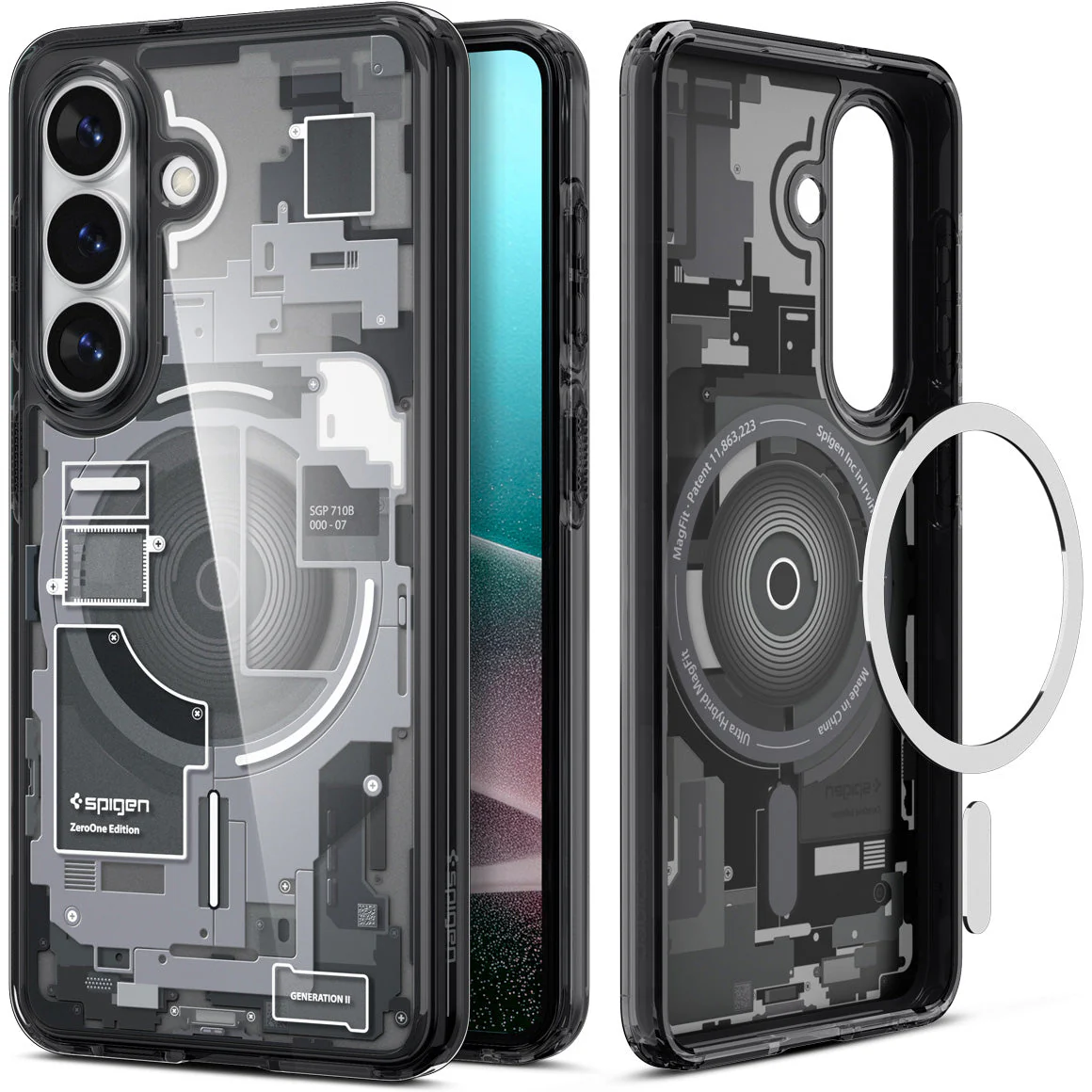 Handyhülle für Galaxy S26 Plus, Spigen Ultra Hybrid Mag mit MagSafe, Rauchfarben-Grau (Zero One)