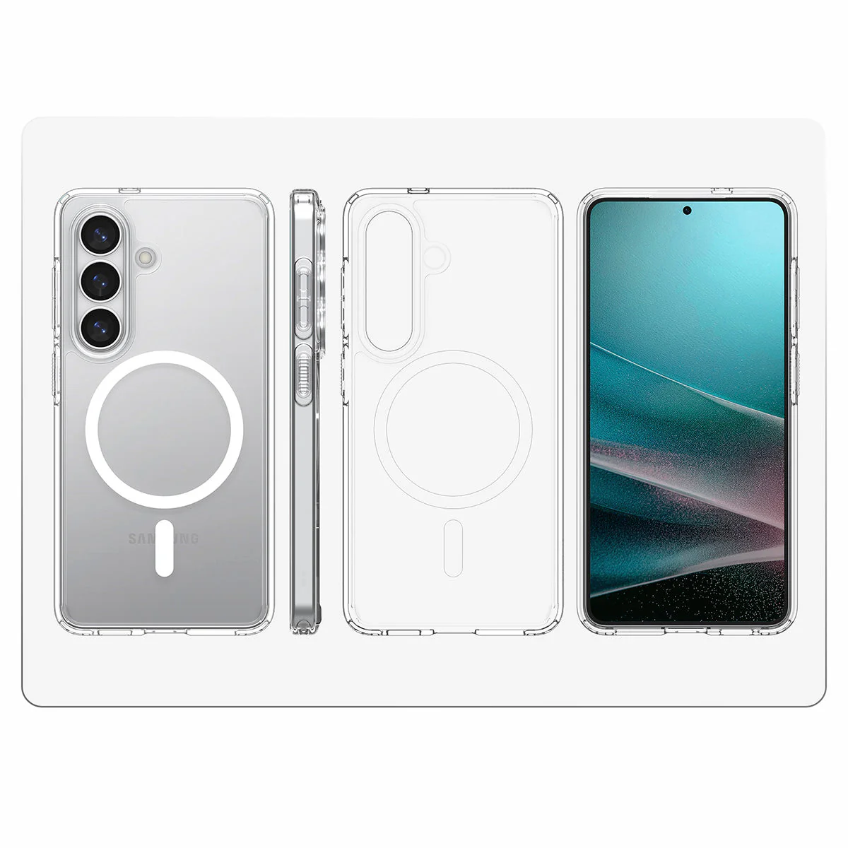 Handyhülle für Galaxy S26 Plus, Spigen Ultra Hybrid Mag mit MagSafe, Transparent-Weiß - Image 5