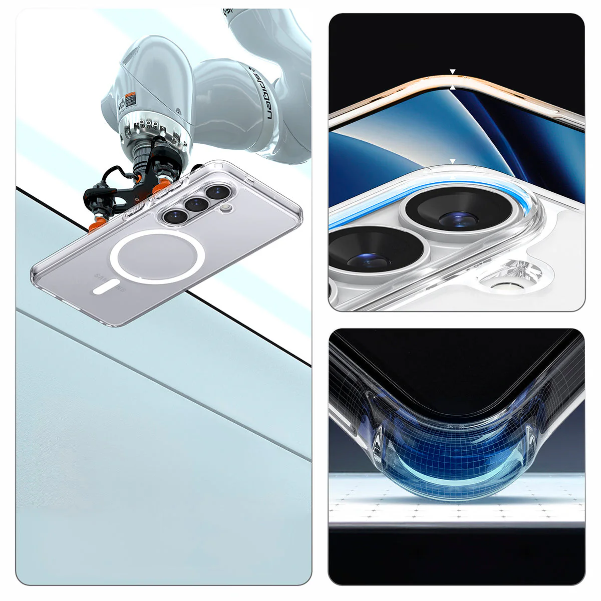 Handyhülle für Galaxy S26 Plus, Spigen Ultra Hybrid Mag mit MagSafe, Transparent-Weiß - Image 6
