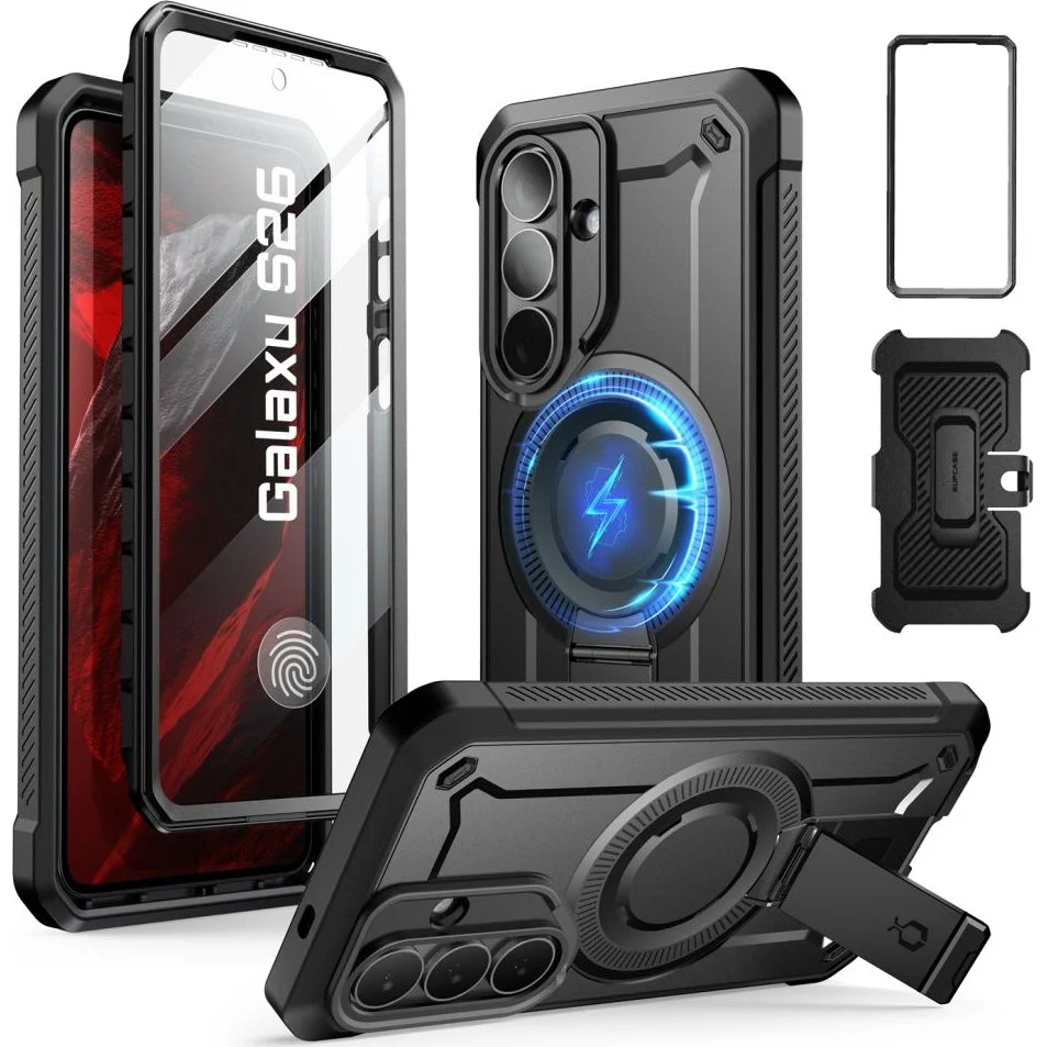 Handyhülle für Galaxy S26 Plus, Supcase UB Pro Mag mit MagSafe SP+noSP, Schwarz