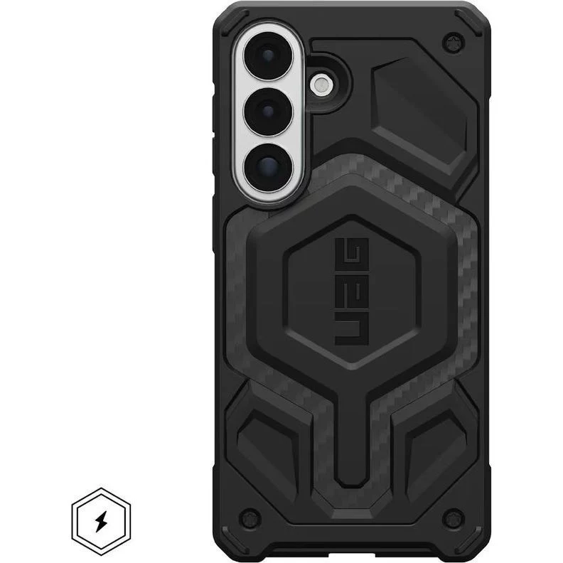 Handyhülle für Galaxy S26 Plus, Urban Armor Gear Monarch Pro Mag mit MagSafe, Schwarz mit Kohlefaser - Image 5
