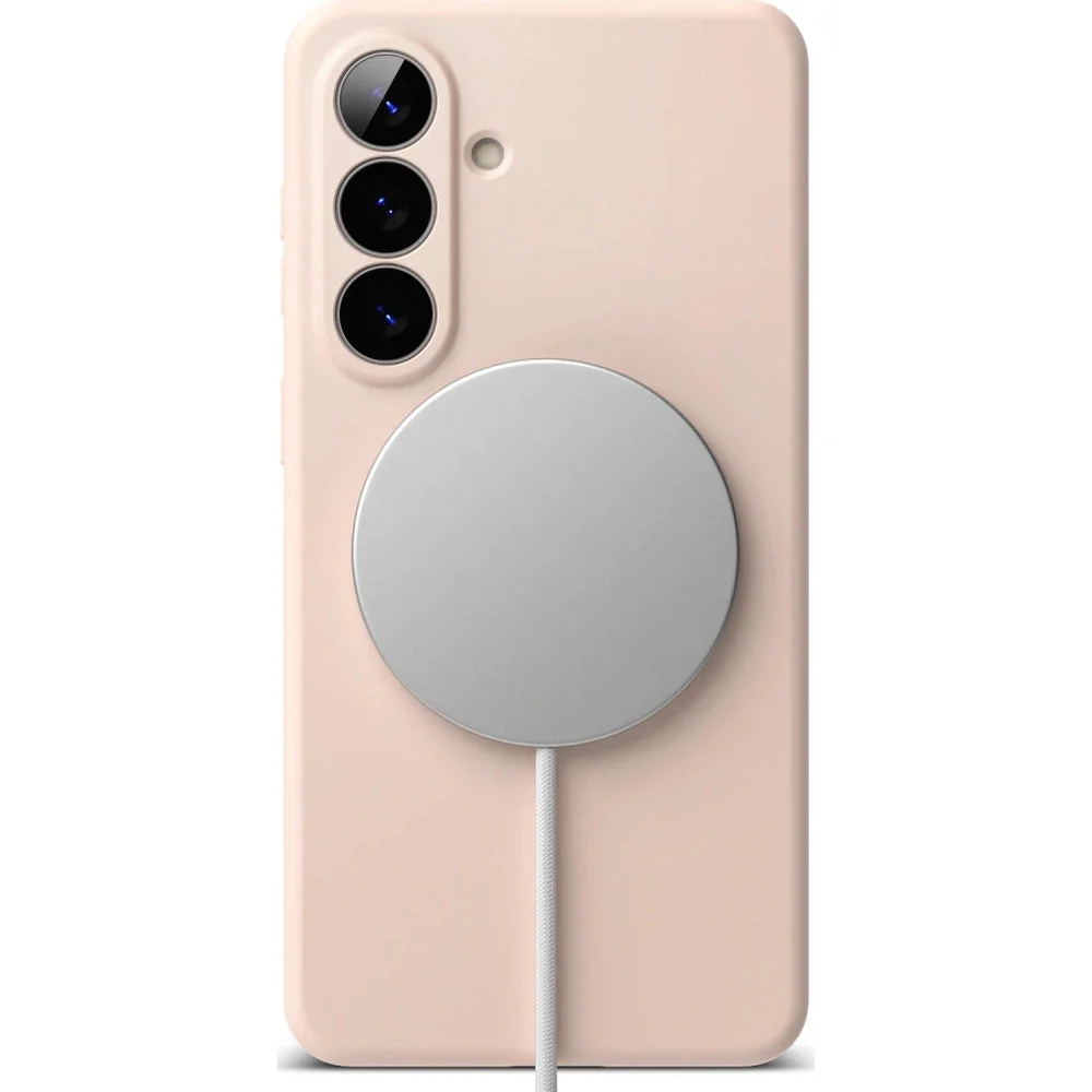 Handyhülle für Galaxy S26, Ringke Silicone Magnetic mit MagSafe, Rosa und Braun - Image 3