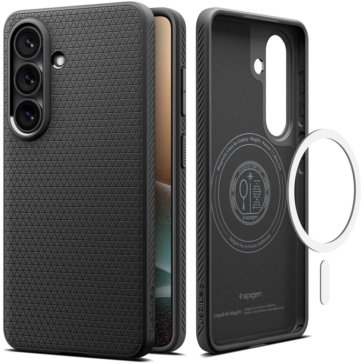 Handyhülle für Galaxy S26, Spigen Liquid Air Mag mit MagSafe, Schwarz