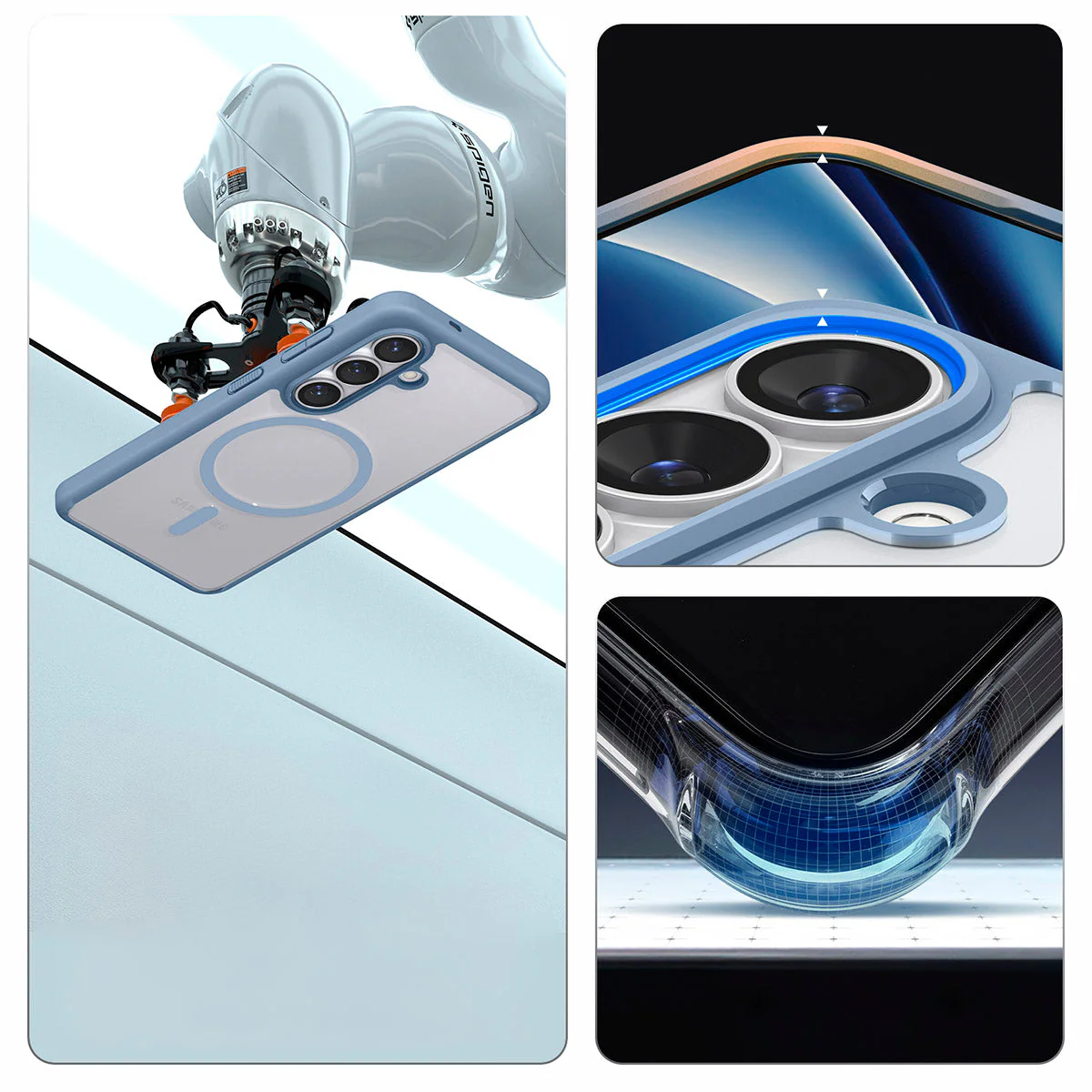Handyhülle für Galaxy S26, Spigen Ultra Hybrid Mag mit MagSafe, Transparent-Blau - Image 6