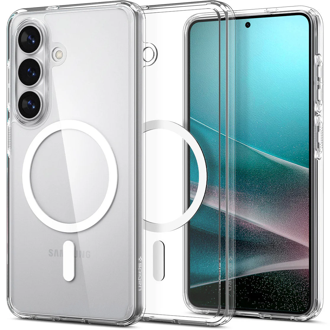 Handyhülle für Galaxy S26, Spigen Ultra Hybrid Mag mit MagSafe, Transparent-Weiß - Image 8