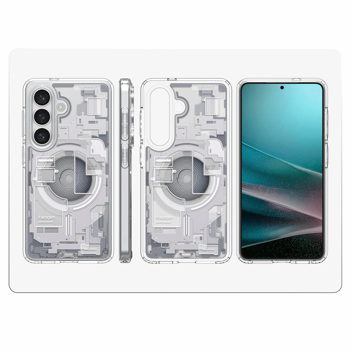 Handyhülle für Galaxy S26, Spigen Ultra Hybrid Mag mit MagSafe, Weiß-Grau (Zero One) - Image 5