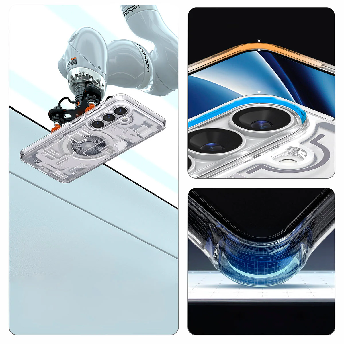 Handyhülle für Galaxy S26, Spigen Ultra Hybrid Mag mit MagSafe, Weiß-Grau (Zero One) - Image 6