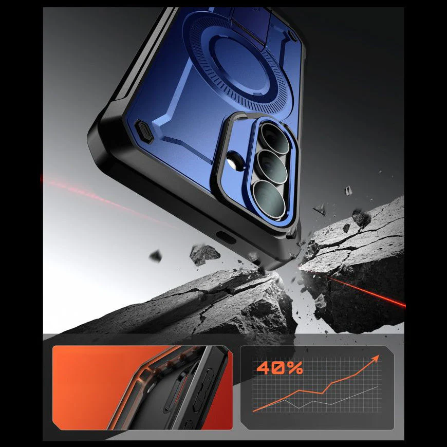 Handyhülle für Galaxy S26, Supcase UB Pro Mag mit MagSafe SP+noSP, Blau-Schwarz - Image 3